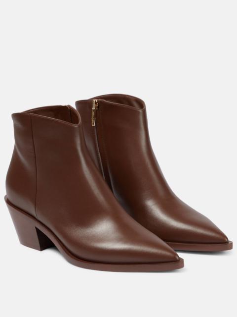 Frankie leather ankle boots