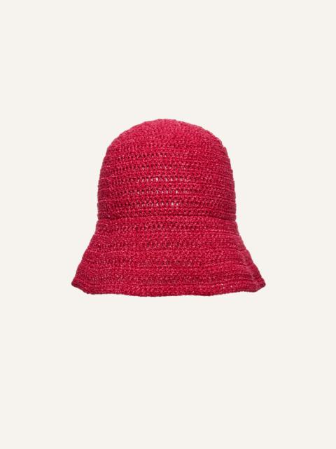 MAGDA BUTRYM Handmade crochet bucket hat in fuchsia