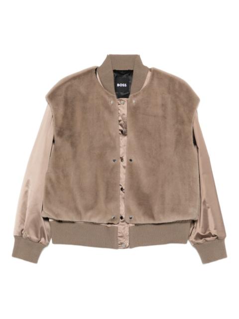 BOSS detachable-panel bomber jacket