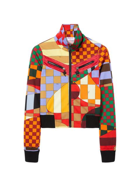 PUCCI Giardino-print panelled bomber jacket