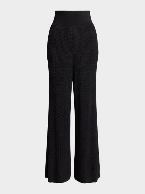 Polo Ralph Lauren Wide-Leg Cable-Knit Sweater Pants