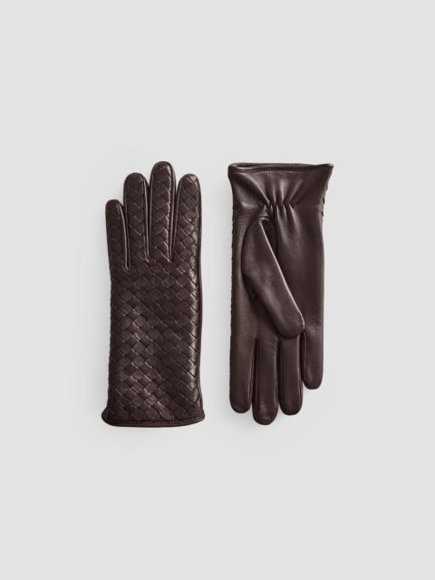 Bottega Veneta Women's Intrecciato Soft Nappa Leather Gloves - Wine
