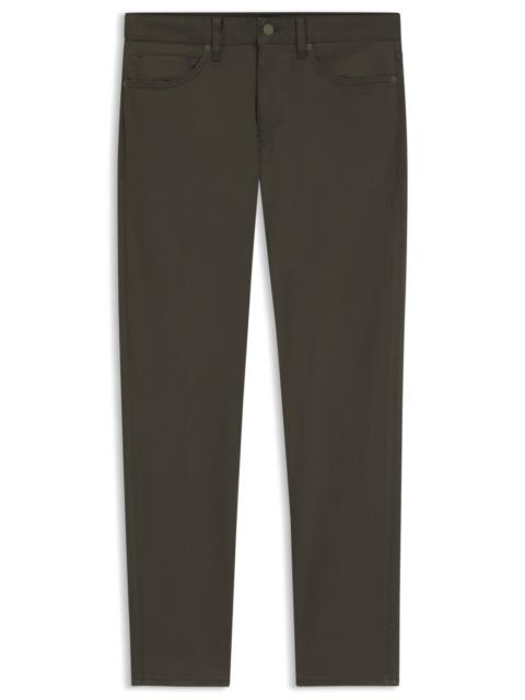BOSS DELAWARE SLIM-FIT TROUSERS IN FADE-RESISTANT TWILL