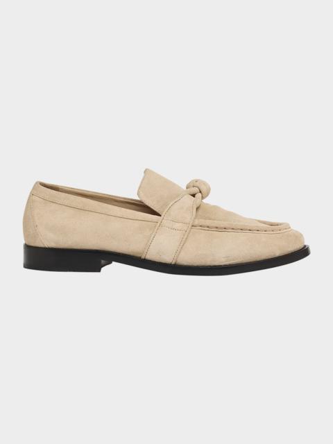 Bottega Veneta Astaire Knot Soft Suede Loafers