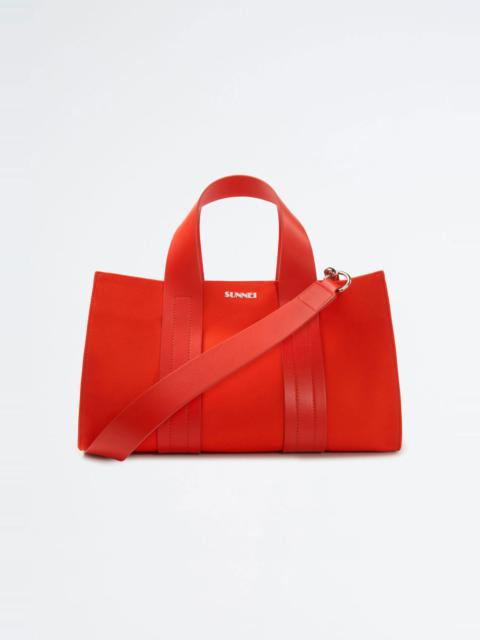 SUNNEI RED MINI PARALLELEPIPEDO BAG