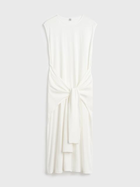 TOTEME Tie-waist jersey dress off-white