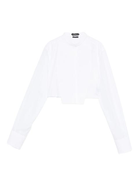TOM FORD bib-collar cropped shirt
