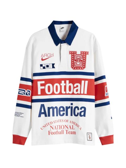 Nike USMNT Rugby Longsleeve "Virgil Abloh Archive - White" IM3227 100