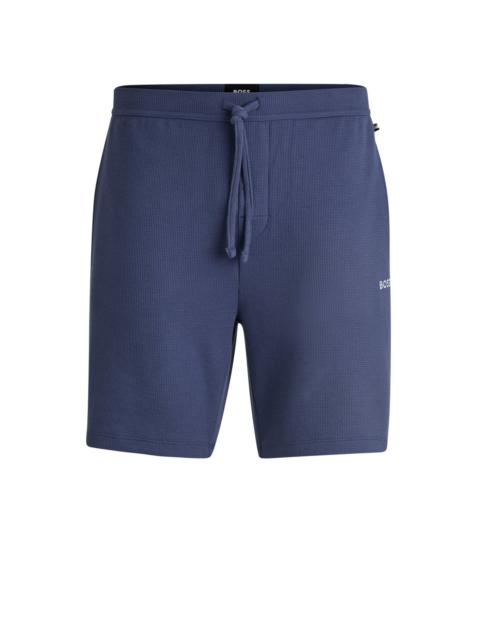 BOSS PAJAMA SHORTS WITH EMBROIDERED LOGO