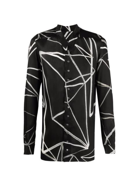 Rick Owens Golf abstract-pattern longsleeved shirt