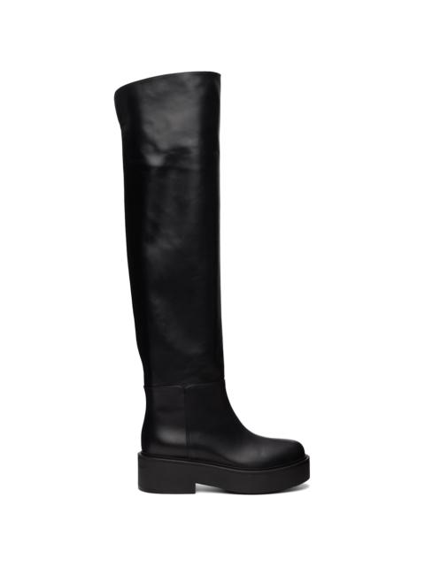 Gianvito Rossi Black Vitello Glove Tall Boots