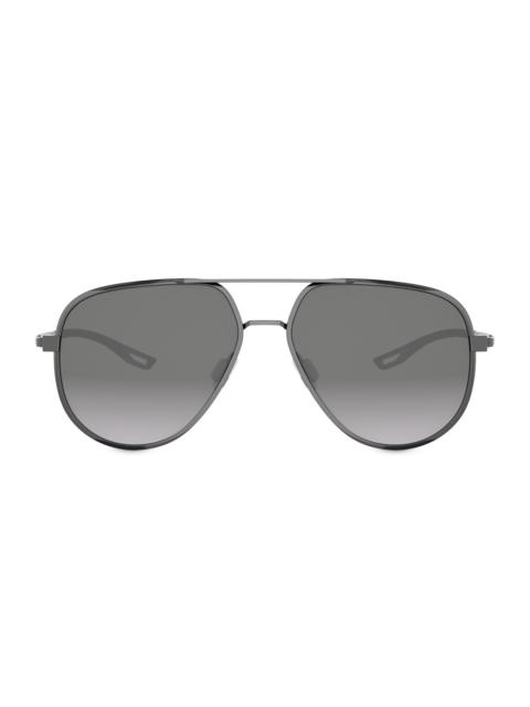 TAG Heuer Men's Jack Heuer 57MM Pilot Sunglasses - Dark Ruthenium Gradient Smoke