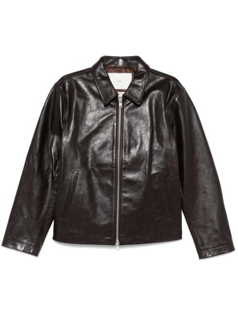 Dunst DUNST Unixex Calf Skin Zip-Up Blouson Jacket