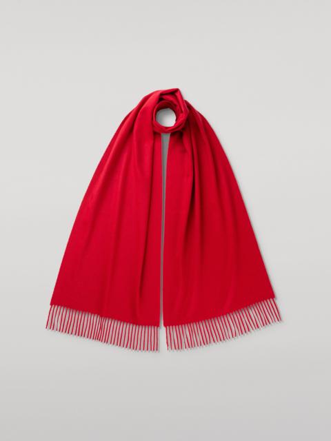 Johnstons of Elgin Wide Red Cashmere Scarf