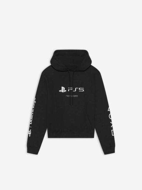 BALENCIAGA Men's Playstation™ Fitted Hoodie in Black