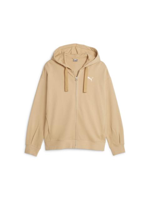 PUMA (WMNS) PUMA HER Full-Zip Hoodie 'Tan' 676003-84