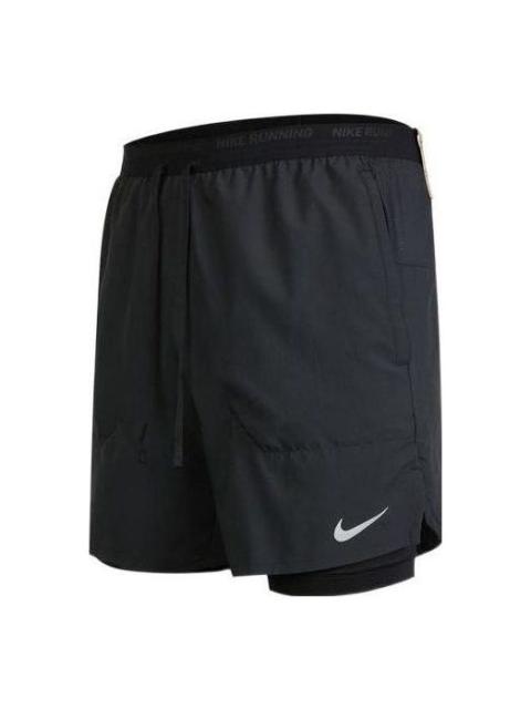 Nike Nike Dri-FIT Solid Color Small Label Breathable Quick Dry Running Training Shorts Black DM4760-010