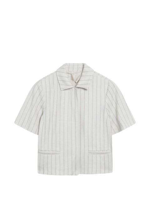 Max Mara striped patch pocket jacket