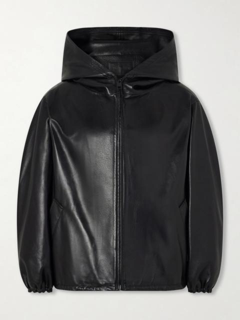 BALENCIAGA Hooded Leather Jacket