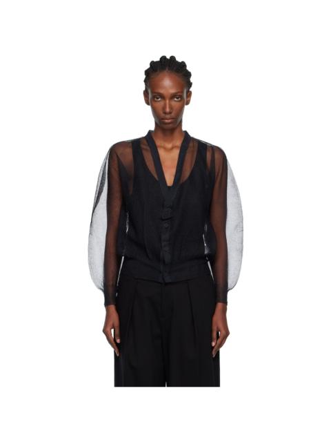 ISSEY MIYAKE Black Encase Cardigan