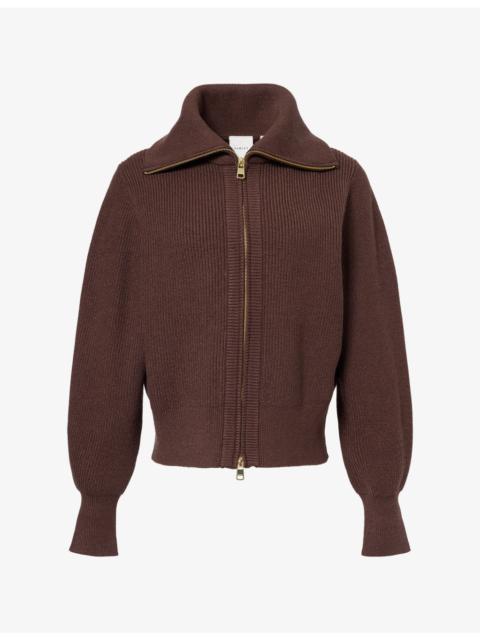 VARLEY Enrico Zip-Up Knitted Cardigan