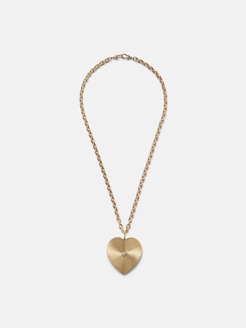 MARIE LICHTENBERG Heart Jumbo 18kt gold pendant necklace with diamond