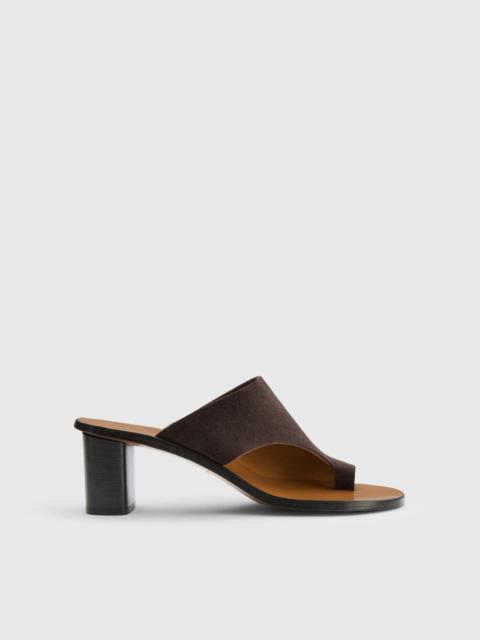 ATP ATELIER Rosate Walnut Suede Cutout heeled sandals