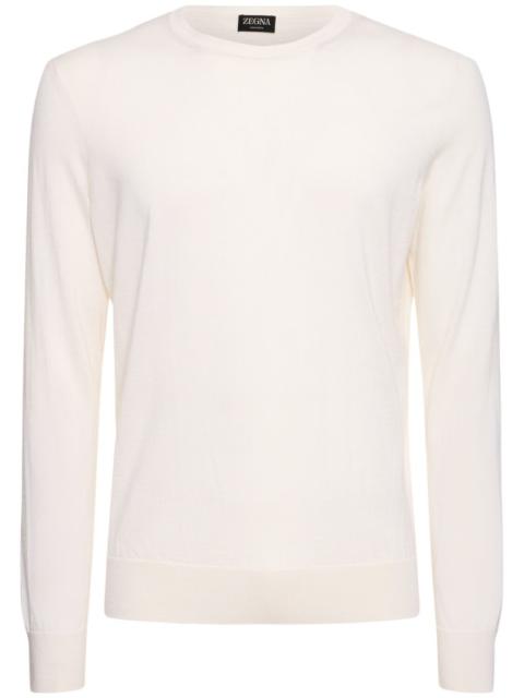 Cashmere & silk crewneck sweater