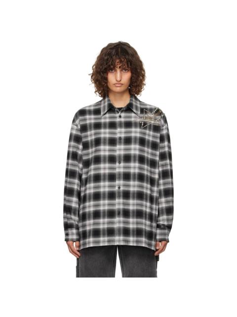 We11done Black Meteor Check Shirt