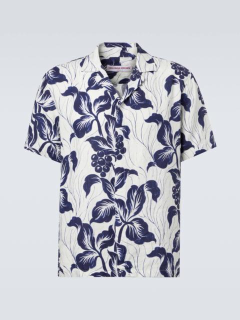 ORLEBAR BROWN Maitan floral linen bowling shirt