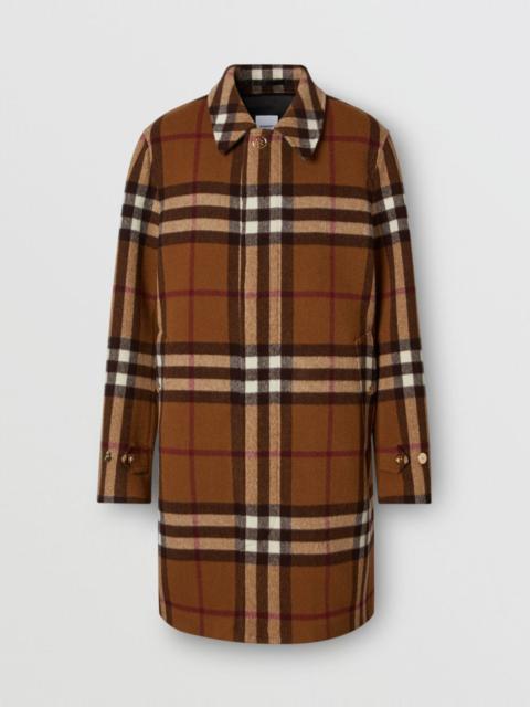 Burberry Double-faced Check Wool Car Coat