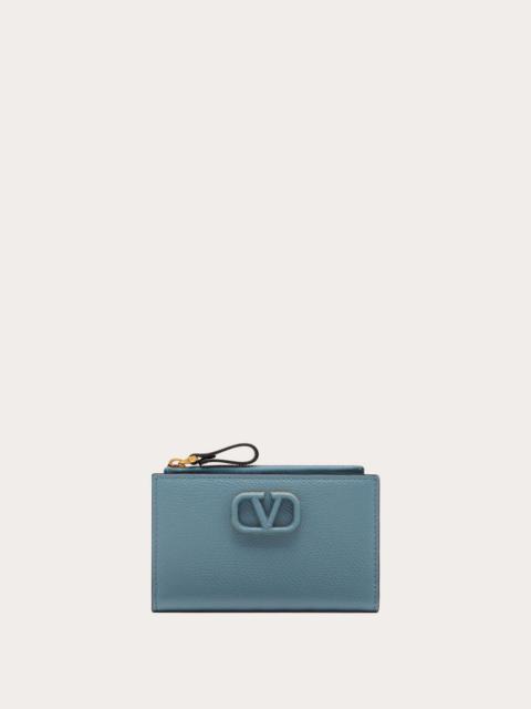 Valentino VSLING GRAINY CALFSKIN CARDHOLDER WITH ZIPPER