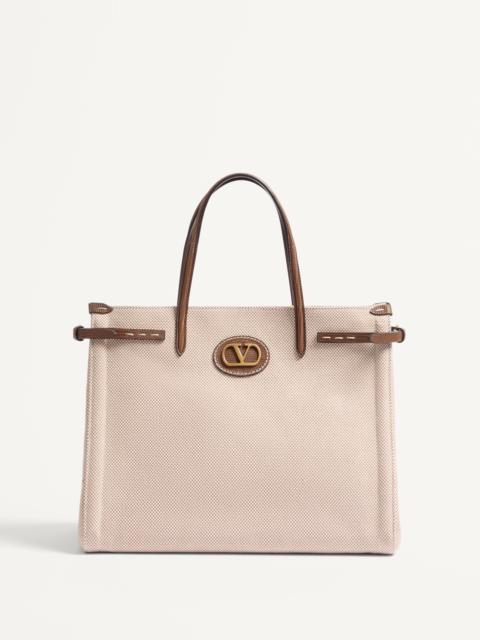 VALENTINO GARAVANI ANTIBES MEDIUM CANVAS SHOPPING BAG