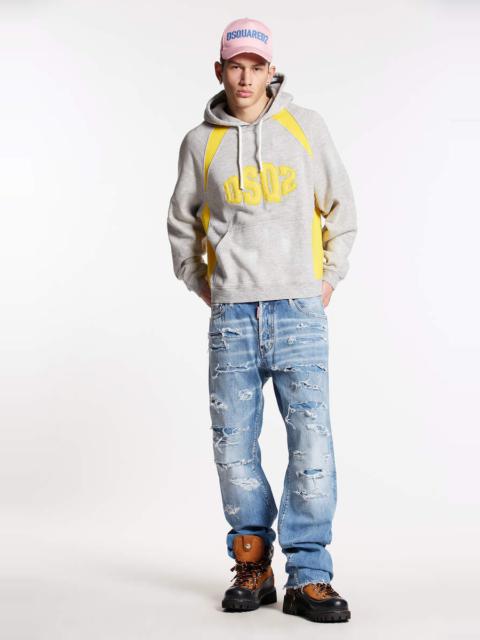 DSQUARED2 LIGHT SUPER RIPPED WASH ROADIE JEANS