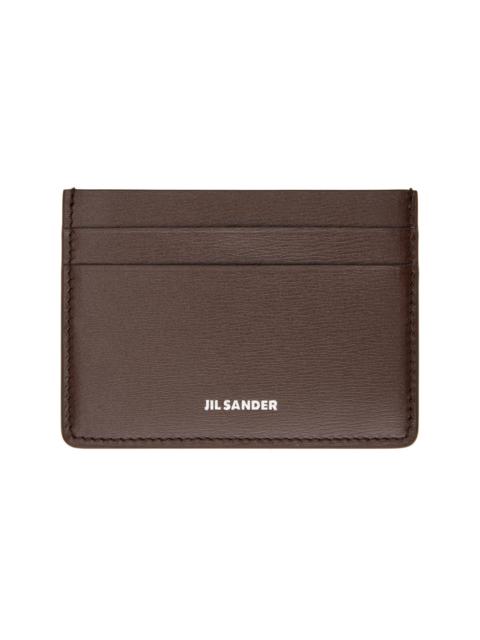 Jil Sander Brown Credit Card Holder