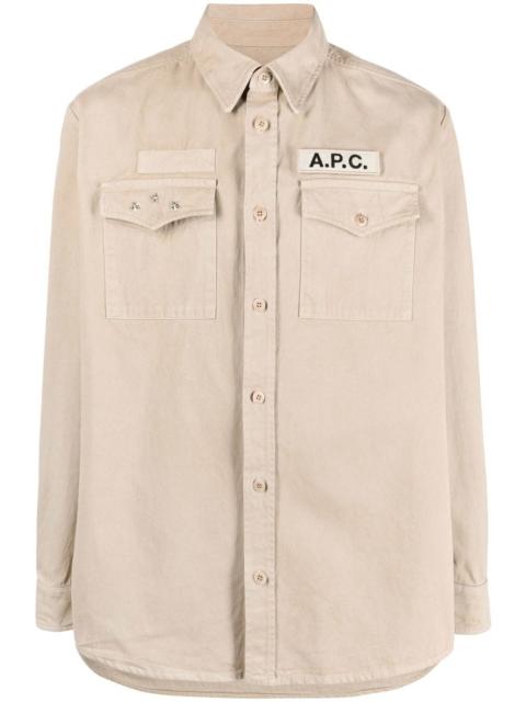 A.P.C. military cotton shirt