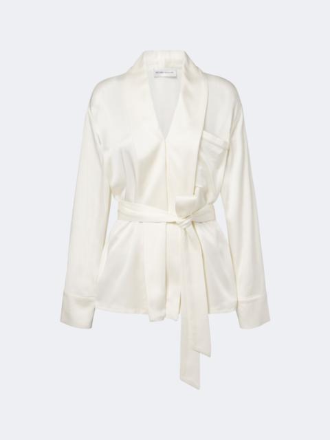 Victoria Beckham Alba belted satin blouse
