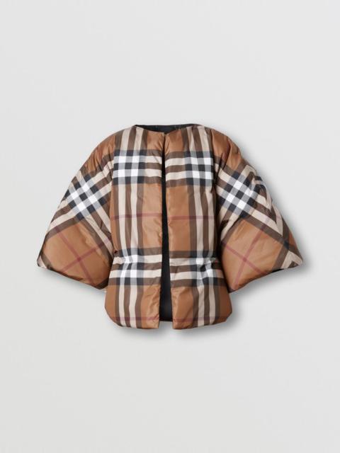 Burberry Check Print Nylon Cape