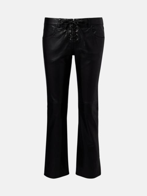 Isabel Marant Vanel leather straight pants