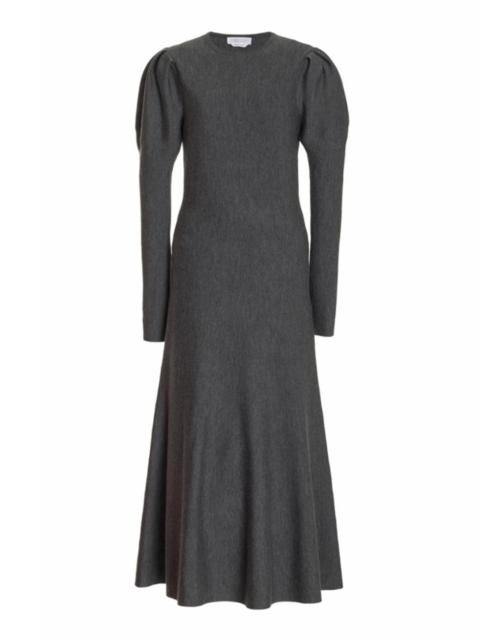 GABRIELA HEARST Hannah Knit Dress in Charcoal Melange Merino Wool Cashmere