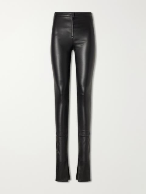 GUCCI Leather Skinny-leg Pants