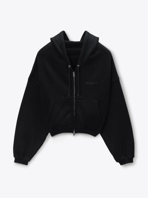 Alexander Wang Black Veil Zip-Up Hoodie