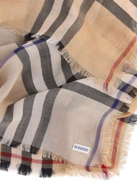 Burberry WOOL AND SILK SCARF "CHECK"
