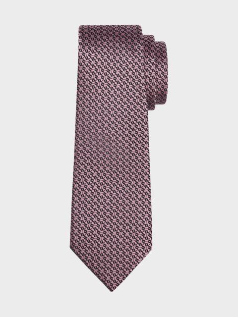 ZEGNA Men's Geometric Silk Jacquard Tie