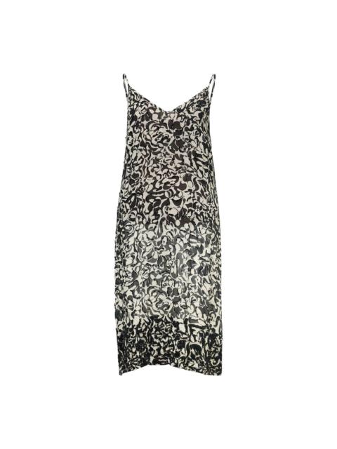 Dries Van Noten Loose Fit Slip Dress With Embroidery