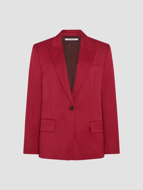 Another Tomorrow Women's Single Button Relaxed Jacket - Pinot Noir