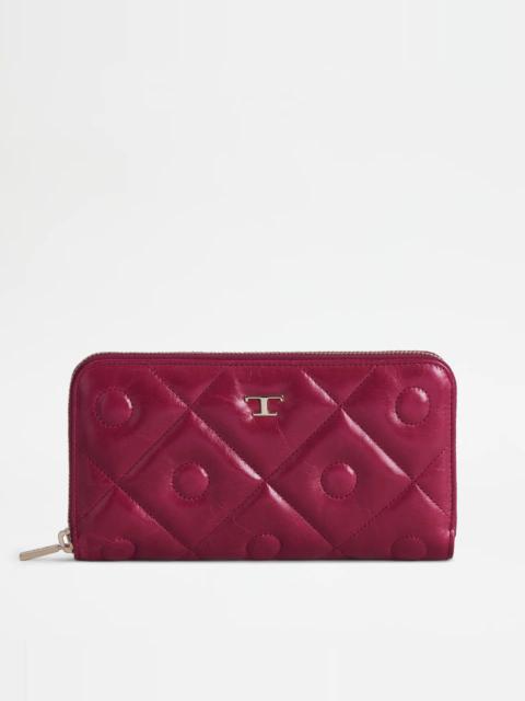 Tod's TOD'S SIGNATURE WALLET - BURGUNDY