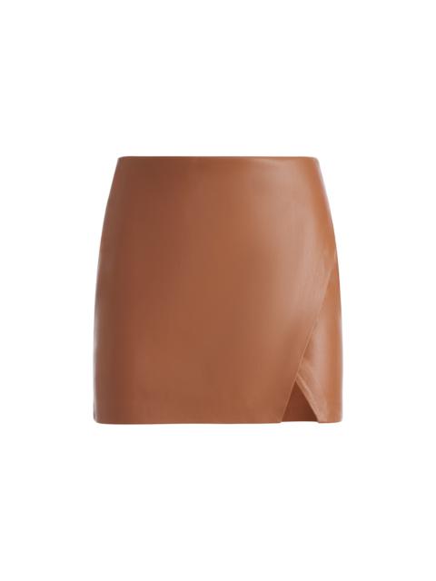 Alice + Olivia SIOBHAN VEGAN WRAP MINI SKIRT