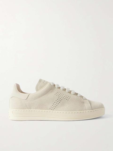 TOM FORD Warwick Perforated Suede Sneakers