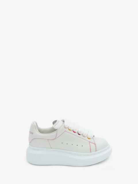 Alexander McQueen Kids Oversized Sneaker in White/multicolor